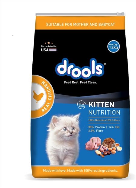 أكل قطط دجاج  1.2 كغم drools
